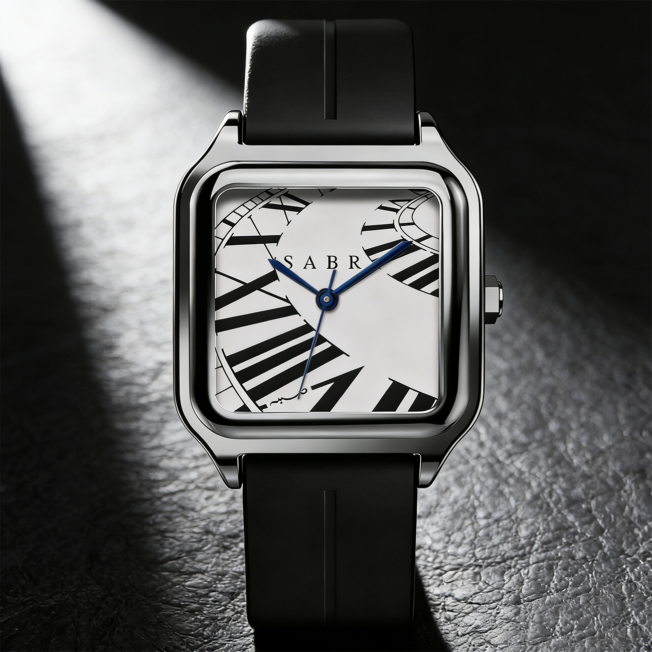 SABR Square Stainless Steel Al - Luxury Watch With Rubber Strap 리뷰 및 가격