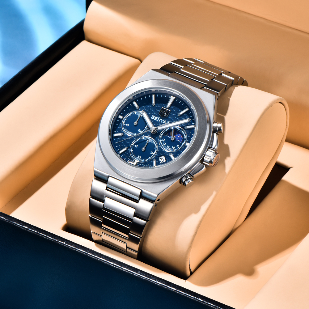 2025 New BENYAR Moon Phase Men - Luxury Watch German 리뷰 및 가격